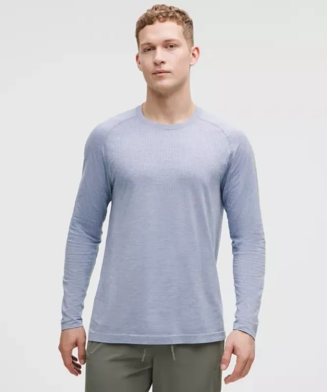 lululemon – Men's Metal Vent Tech Long-Sleeve Shirt – Color Blue – Size L