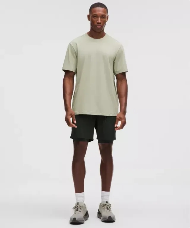 lululemon – Men's Zeroed In Short-Sleeve Shirt – Color Green/Pastel – Size L