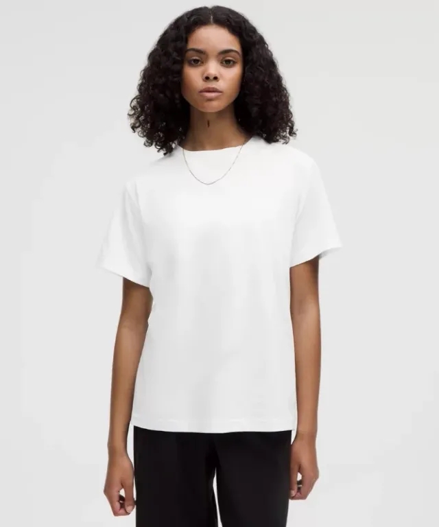 lululemon – Women's All Yours Organic Crewneck T-Shirt – Color White – Size L