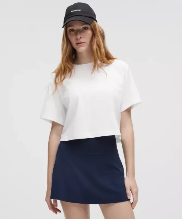 lululemon – Women's All Yours Organic Cropped T-Shirt – Color White – Size L