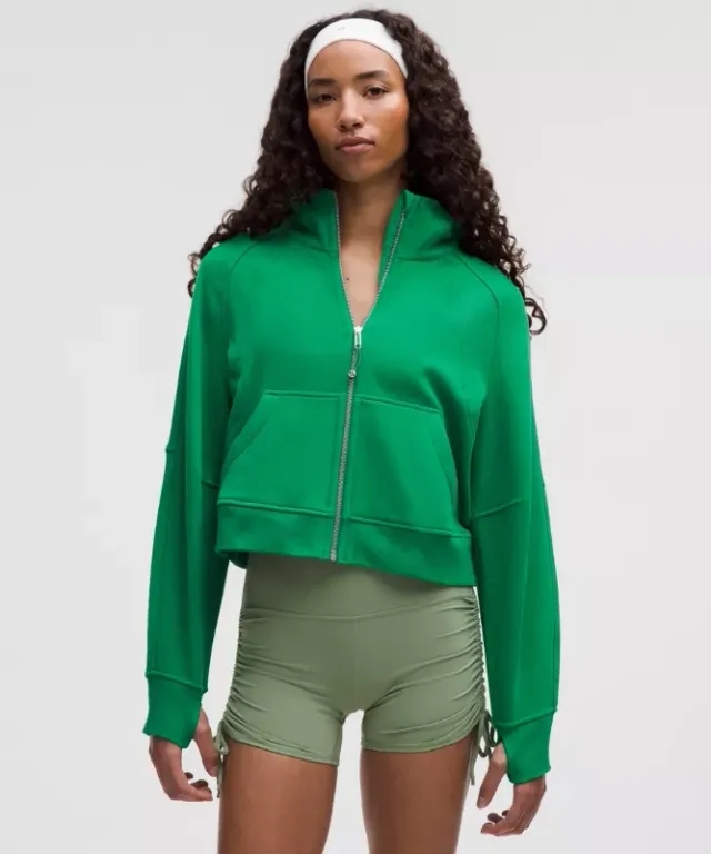 lululemon – Women's Scuba Oversized Full-Zip Hoodie – Color Green – Size M/L