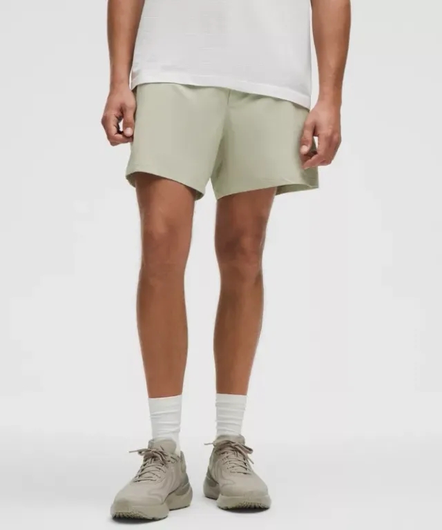 lululemon – Men's Pace Breaker Linerless Shorts – 5" – Color Green/Pastel – Size L