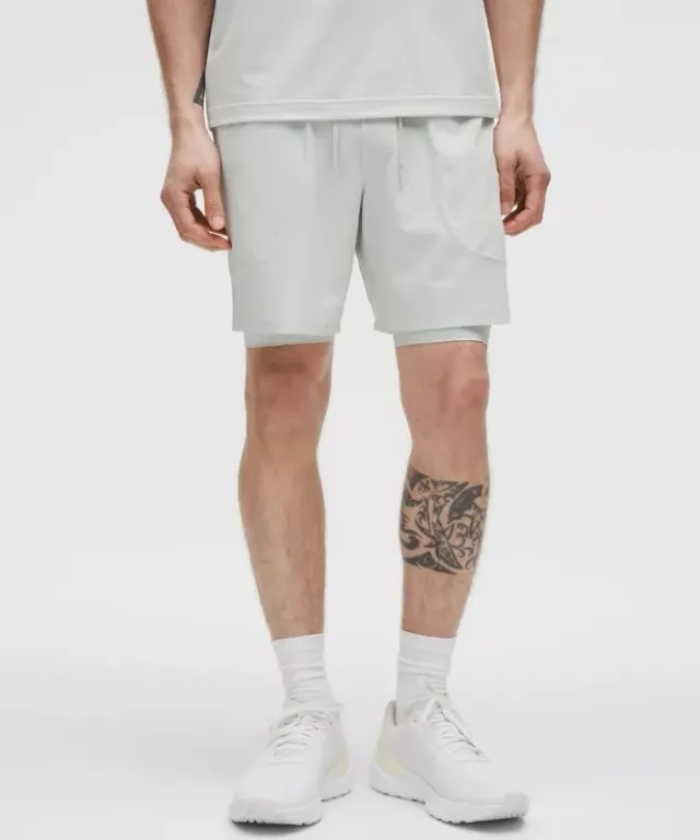 lululemon – Men's License to Train Lined Shorts – 7" – Color White – Size L