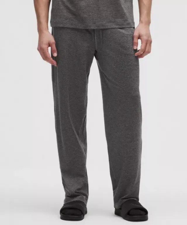 lululemon – Men's Soft Jersey Classic-Fit Trousers Regular – Color Black/Grey – Size L