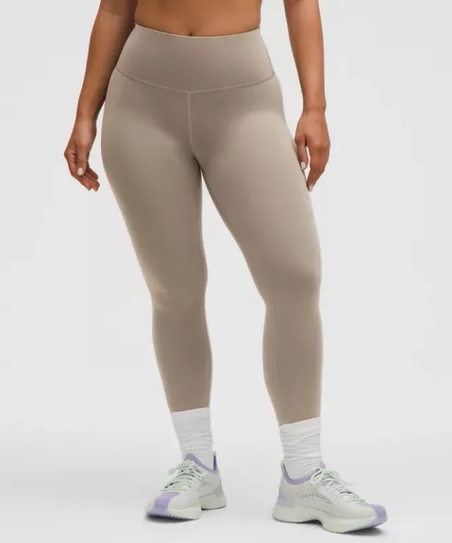 lululemon – Women's Wunder Train Contour Fit High-Rise Tight Leggings – 28" – Color Grey/Khaki – Size 0