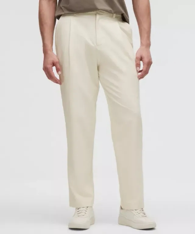 lululemon – Men's LuluLinen Pleated Trousers Regular – Color White – Size 28