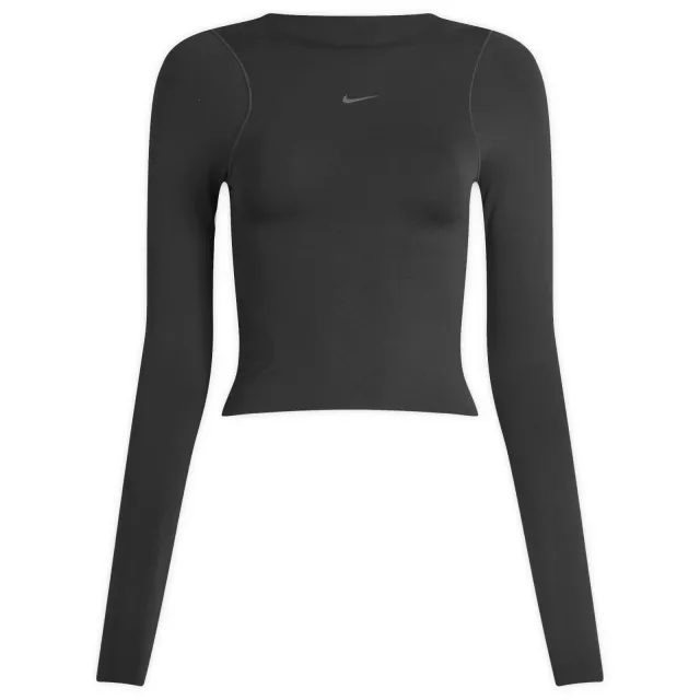Nike Women's Zenvy Full Zip Long Sleeve Top Black/Pcg6C