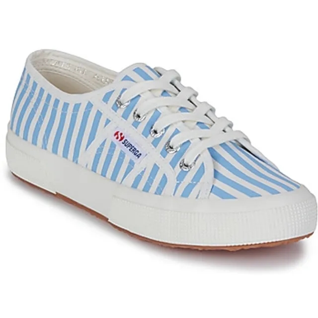 Superga  2750 STRIPES PRINT  women's Shoes (Trainers) in Blue
