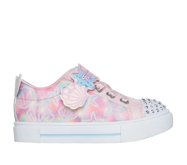 Skechers Twinkle Toes: Twinkle Sparks - Underwater Magic Sneaker in Light Pink