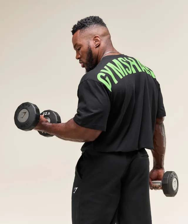  Power T-Shirt - Black/Energy Gelato Green