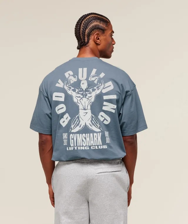  Lifting Club Flex T-Shirt - Iron Blue