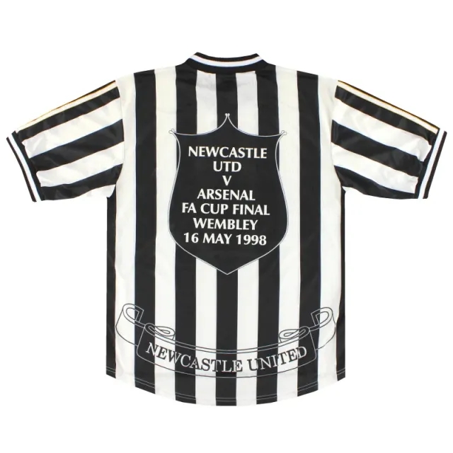 1997-99 Newcastle adidas 'Cup Final' Home Shirt *Mint* L - Newcastle United / Mint / Large