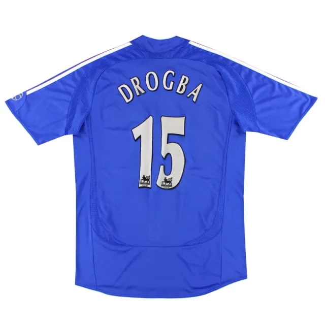 2006-08 Chelsea adidas Home Shirt Drogba #15 M - Chelsea / Excellent / Medium