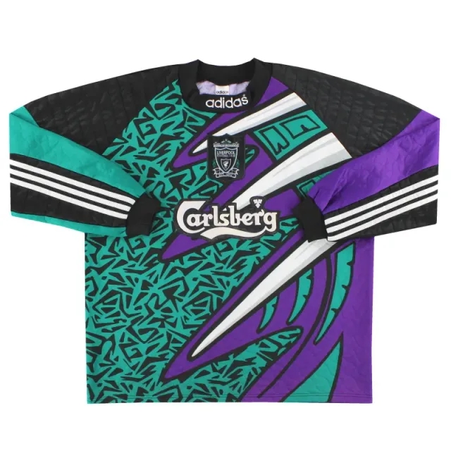 1995-96 Liverpool adidas Goalkeeper Shirt XL - Liverpool / Excellent / XL