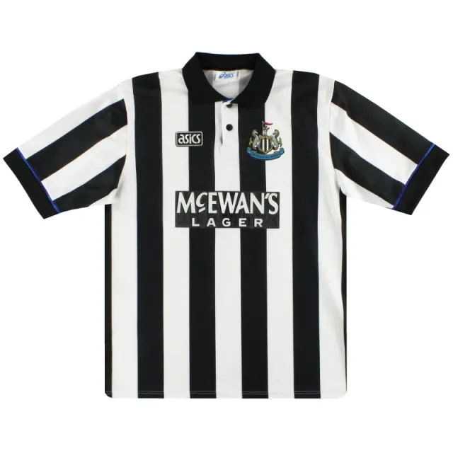 1993-95 Newcastle Asics Home Shirt M - Newcastle United / Excellent / Medium