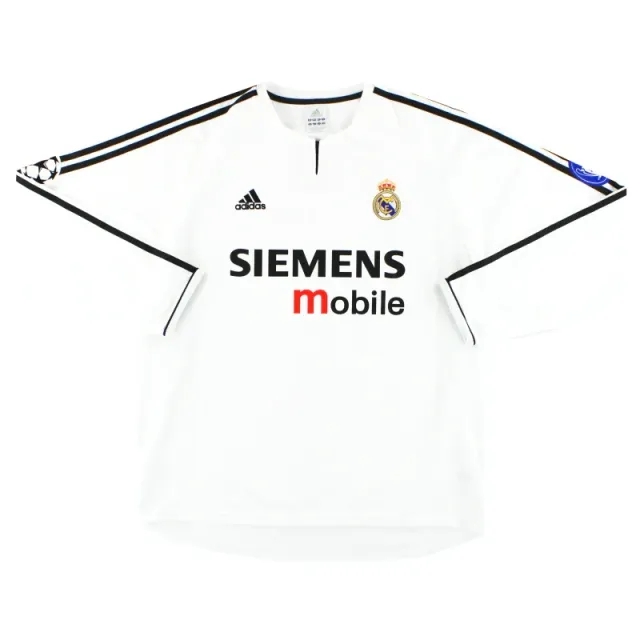 2003-04 Real Madrid adidas CL Home Shirt L/S XL - Real Madrid / Excellent / XL
