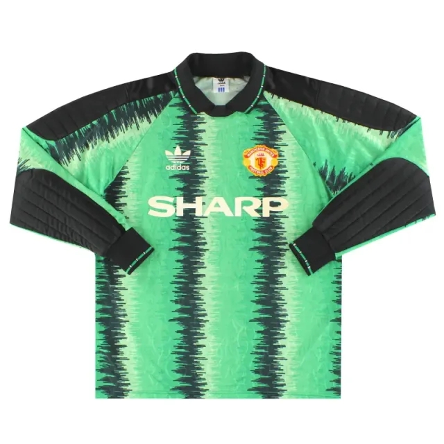 1990-92 Manchester United adidas Goalkeeper Shirt #1 M - Manchester United / Excellent / Medium