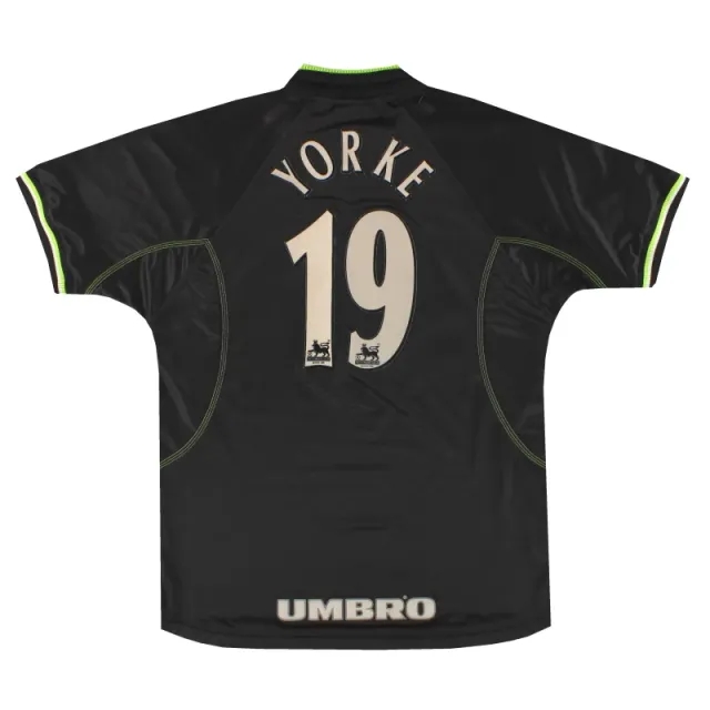 1998-99 Manchester United Umbro Third Shirt Yorke #19 L - Manchester United / Excellent / Large