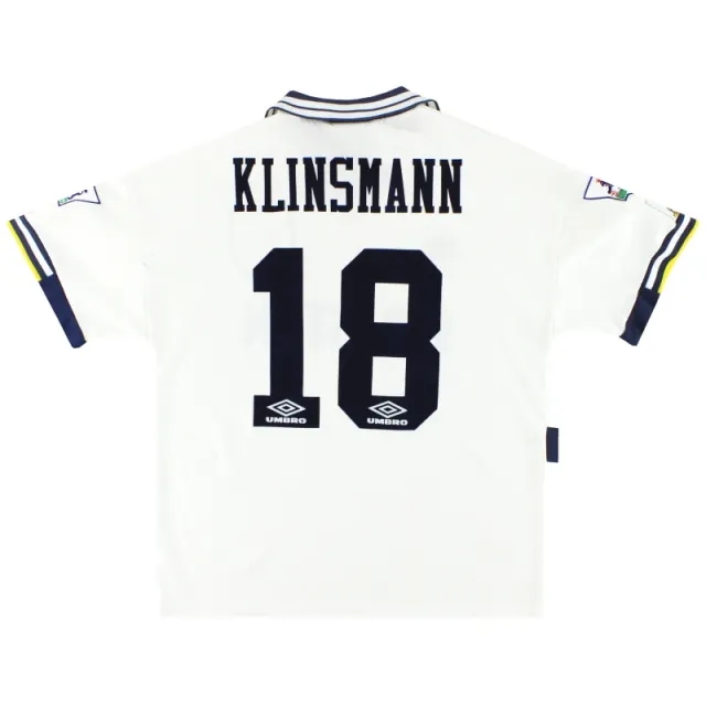 1993-95 Tottenham Umbro Home Shirt Klinsmann #18 L - Tottenham Hotspur / Excellent / Large
