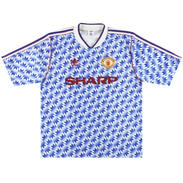1990-92 Manchester United adidas Away Shirt *Mint* M - Manchester United / Mint / Medium