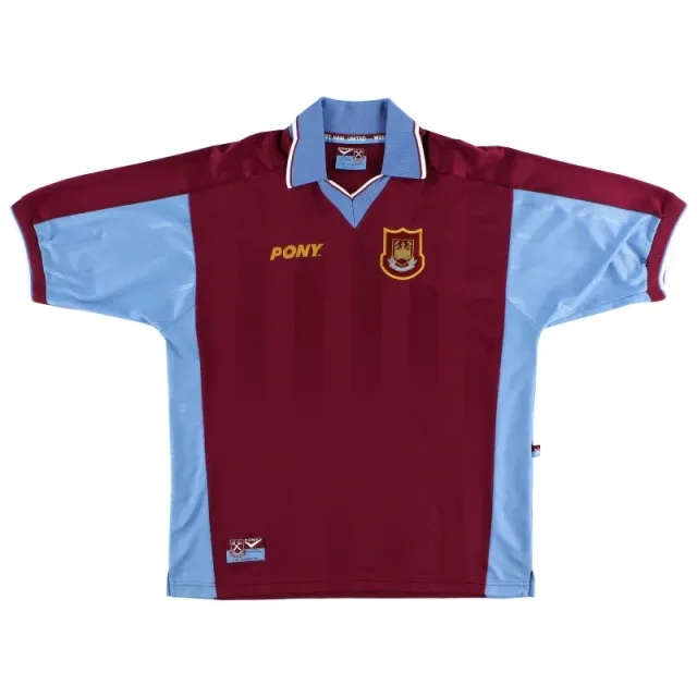 1997-98 West Ham Pony Home Shirt M - West Ham / Excellent / Medium