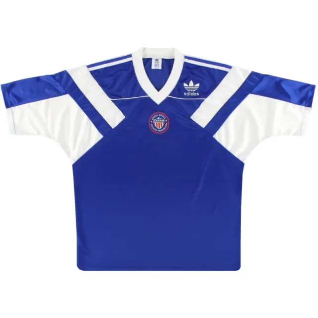 1990-92 USA adidas Away Shirt L - USA / Excellent / Large