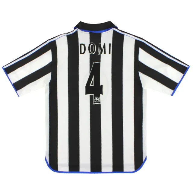 1999-00 Newcastle adidas Home Shirt Domi #4 *Mint* L - Newcastle United / Mint / Large