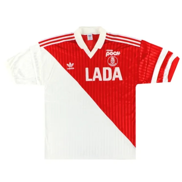 1990-91 Monaco adidas  Home Shirt *Mint* XL - Monaco / Mint / XL