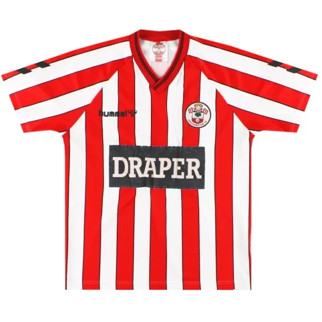 1989-91 Southampton Hummel Home Shirt L - Southampton / Excellent / Large