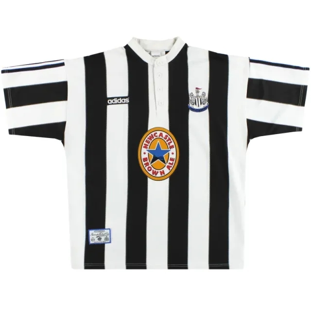 1995-97 Newcastle adidas Home Shirt M - Newcastle United / Excellent / Medium