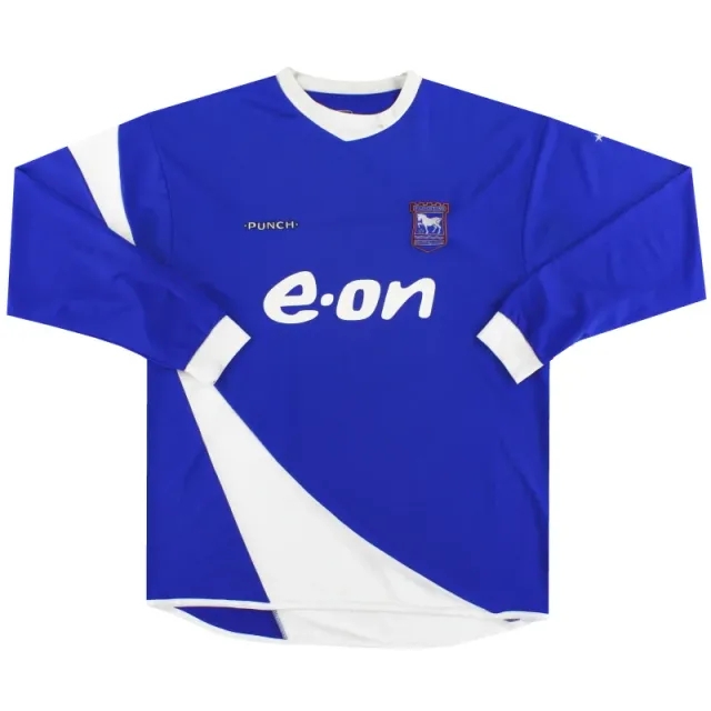 2006-07 Ipswich Punch Home Shirt L/S #22 XL - Ipswich / Very Good / XL