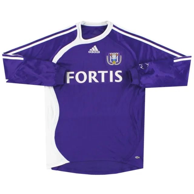 2006-07 Anderlecht adidas Home Shirt L/S M - Other European Clubs / Very good / Medium