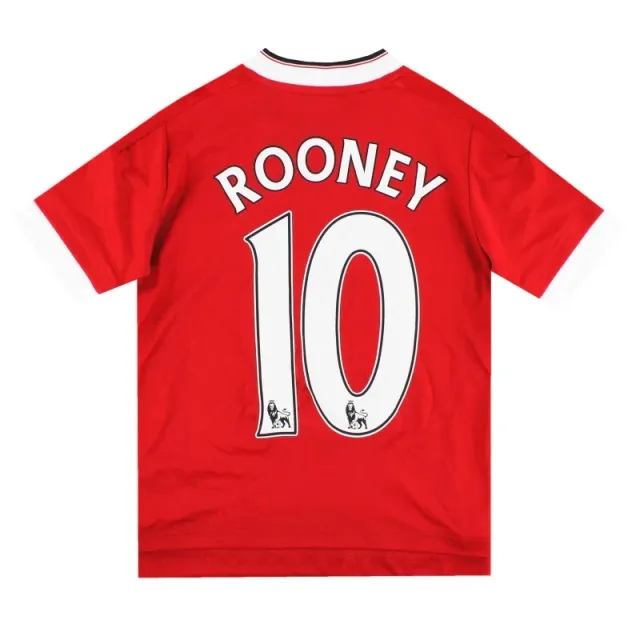 2015-16 Manchester United adidas Home Shirt Rooney #10 S.Boys - Manchester United / Excellent / Youth