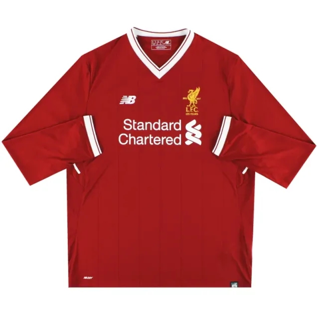 2017-18 Liverpool New Balance '125 Years' Home Shirt L/S *Mint* XL - Liverpool / Mint / XL