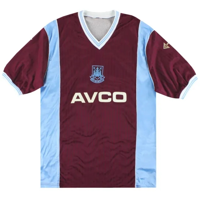 1987-89 West Ham Scoreline Home Shirt L - West Ham / Excellent / Large