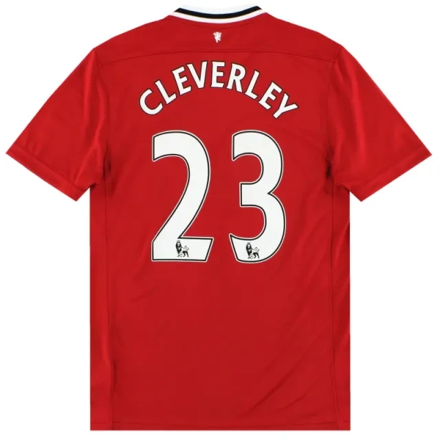 2011-12 Manchester United Nike Home Shirt Cleverley #23 M - Manchester United / Excellent / Medium