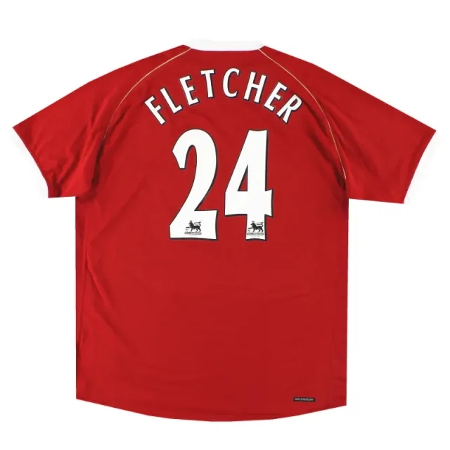 2006-07 Manchester United Nike Home Shirt Fletcher #24 XL - Manchester United / Excellent / XL