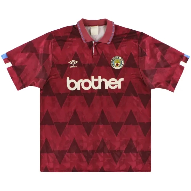 1990-92 Manchester City Umbro Away Shirt L - Manchester City / Very good / Large