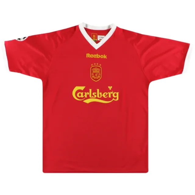 2001-03 Liverpool Reebok European Home Shirt *Mint* L - Liverpool / Mint / Large