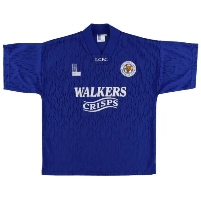 1992-94 Leicester Fox Leisure Home Shirt S - Leicester City / Excellent / Small