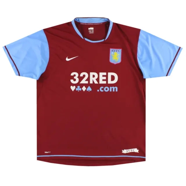 2007-08 Aston Villa Nike Home Shirt XL - Aston Villa / Excellent / XL