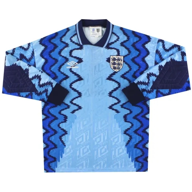 1992-93 England Umbro Goalkeeper Shirt #1 L - England / Excellent / Large