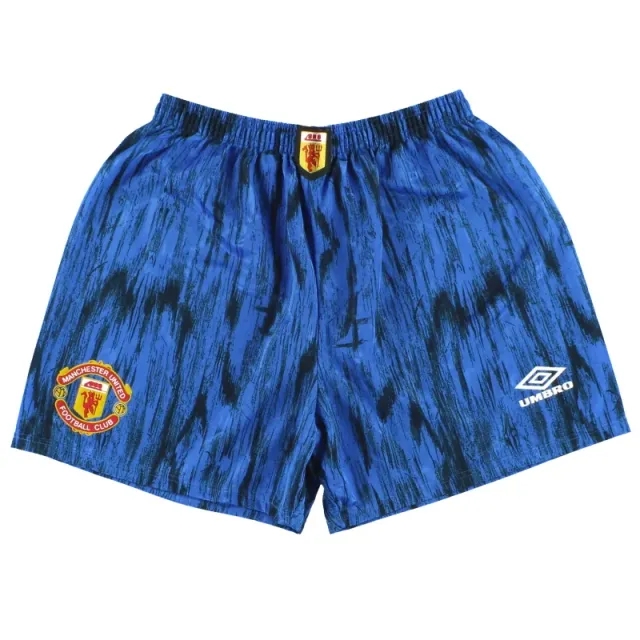 1992-93 Manchester United Umbro Away Shorts S - Manchester United / Excellent / Small