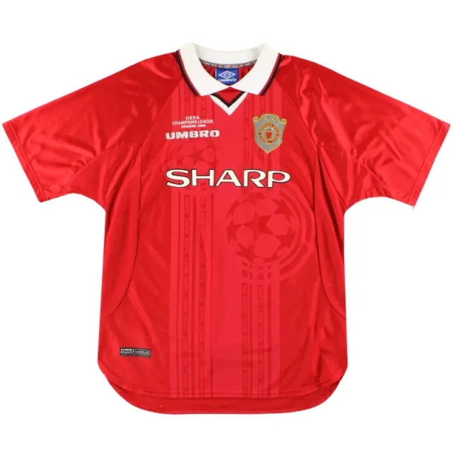 1999-00 Manchester United Umbro 'CL Winners' Shirt XS.Boys - Manchester United / Very Good / Youth