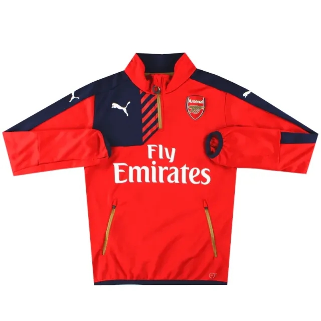 2015-16 Arsenal Puma 1/4 Zip Training Top S - Arsenal / Excellent / Small