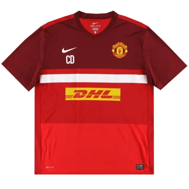 2011-12 Manchester United Nike Worn Training Shirt 'CD' XL - Manchester United / Excellent / XL