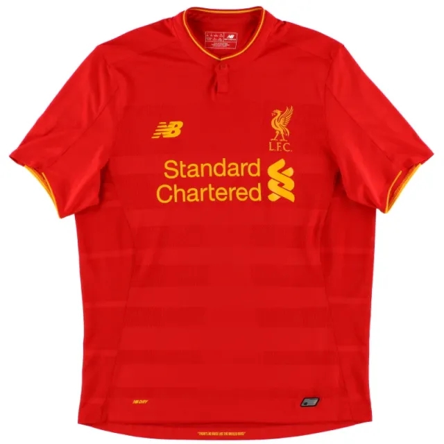 2016-17 Liverpool New Balance Home Shirt S - Liverpool / Excellent / Small