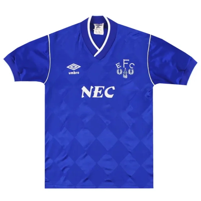 1986-89 Everton Umbro Home Shirt S - Everton / Excellent / Small