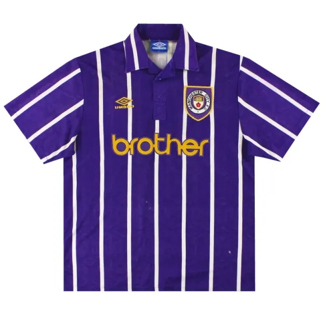 1992-94 Manchester City Umbro Away Shirt XL - Manchester City / Good / XL