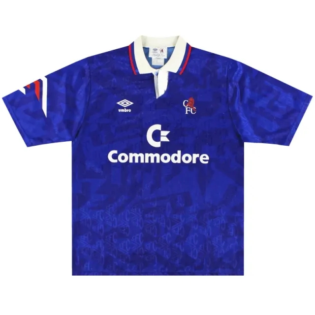 1991-93 Chelsea Umbro Home Shirt L - Chelsea / Excellent / Large